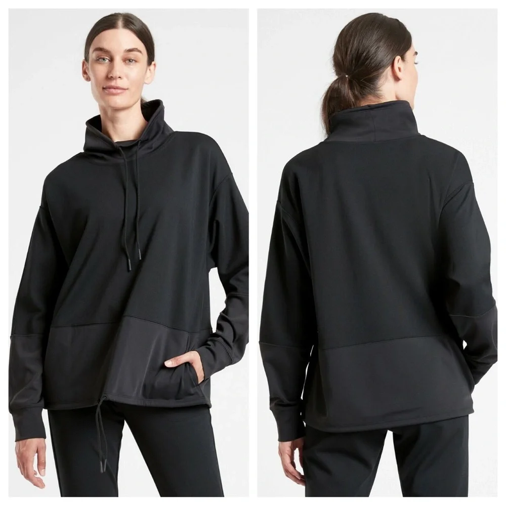 Athleta Hermosa Mock Neck Sweatshirt Size Small - Picture 1 of 9